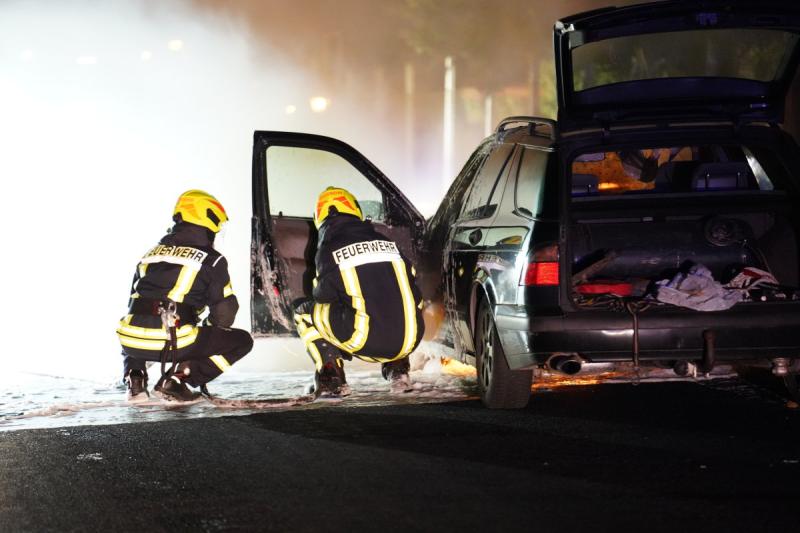 Saab ging in Flammen auf