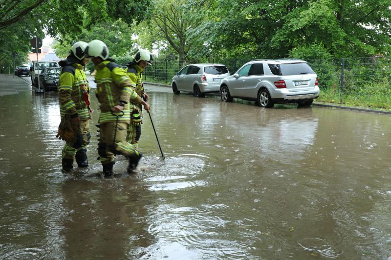 Starkregen und Gewitter sorgten für Feuerwehreinsätze