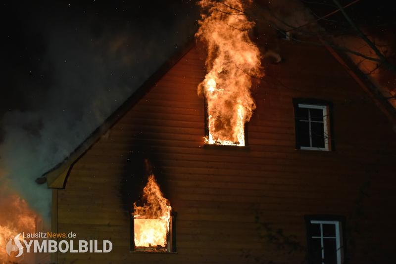 Brand eines Einfamilienhauses