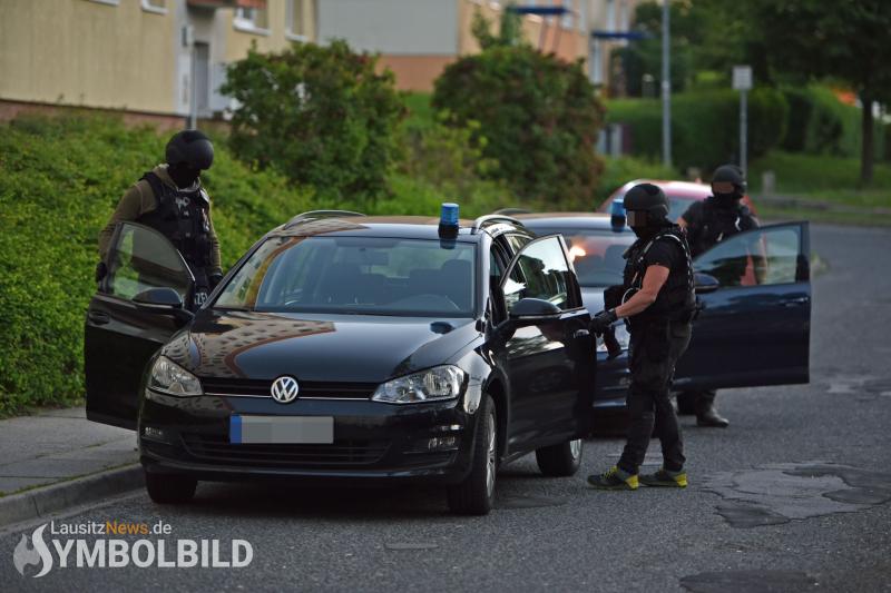 Polizeieinsatz in Hoyerswerda